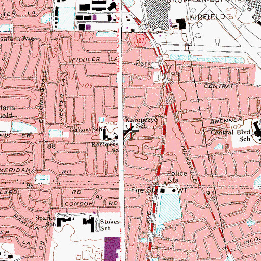 Topographic Map of Karopczyc School, NY