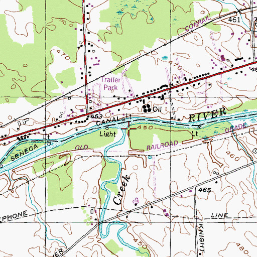 Topographic Map of Kendig Creek, NY