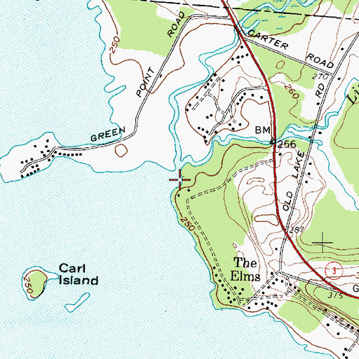 Topographic Map of Lindsey Creek, NY