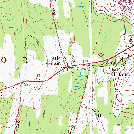 Topographic Map of Little Britain, NY