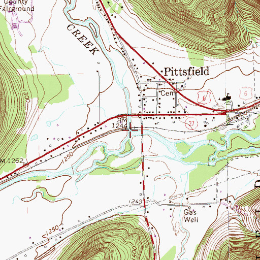 Topographic Map of Little Brokenstraw Creek, PA