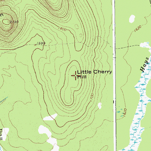 Topographic Map of Little Cherry Hill, NY