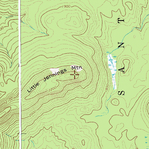 Topographic Map of Little Jennings Mountain, NY