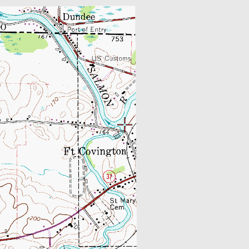 Topographic Map of Little Salmon River, NY
