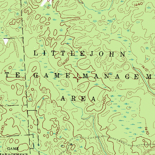 Topographic Map of Littlejohn State Game Management Area, NY