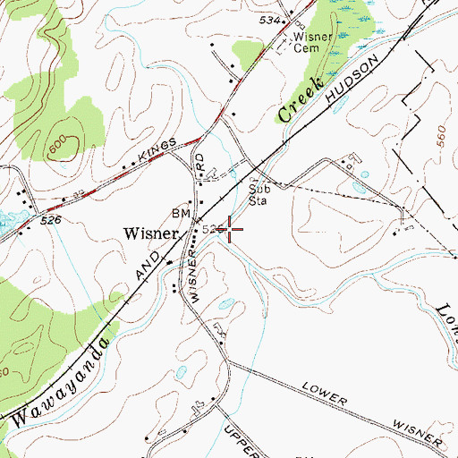 Topographic Map of Long House Creek, NY