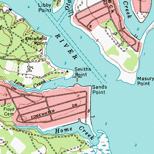 Topographic Map of Lons Creek, NY