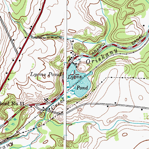 Topographic Map of Lyons Pond, NY