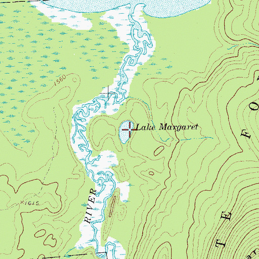 Topographic Map of Lake Margaret, NY
