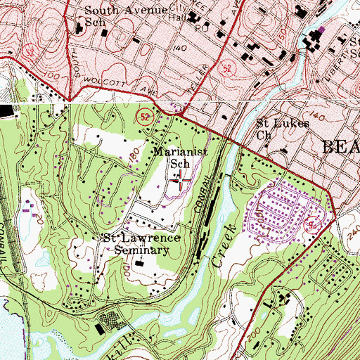 Topographic Map of Marianist Preparatory School, NY