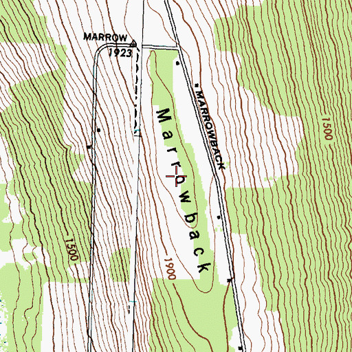 Topographic Map of Marrowback Hill, NY