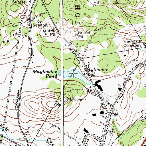 Topographic Map of Maylender Pond, NY