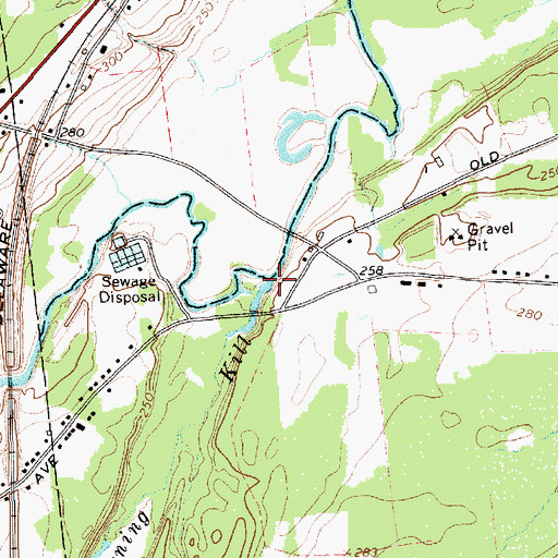 Topographic Map of Mourning Kill, NY