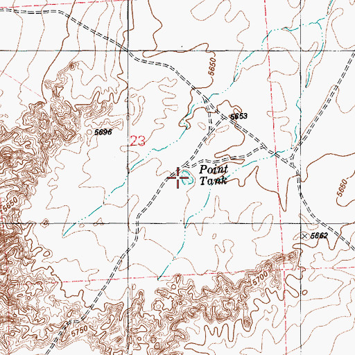 Topographic Map of Potter Tank, AZ