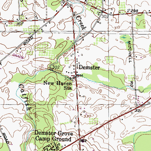 Topographic Map of New Haven Station, NY