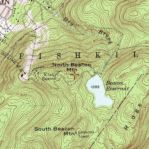 Topographic Map of North Beacon Mountain, NY