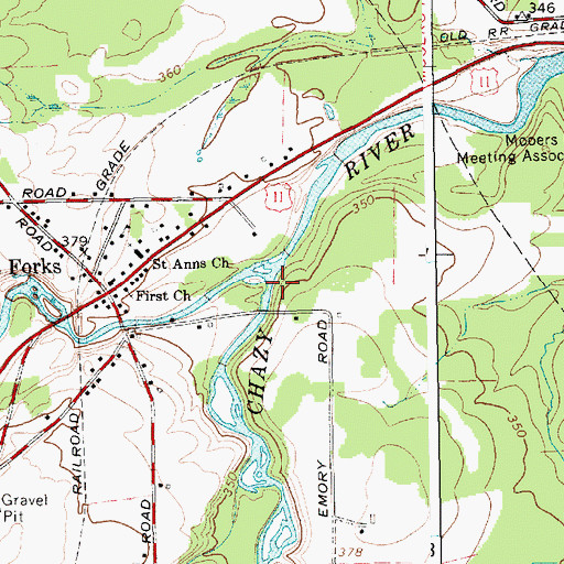 Topographic Map of North Branch Great Chazy River, NY