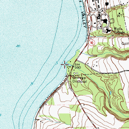 Topographic Map of Paines Creek, NY