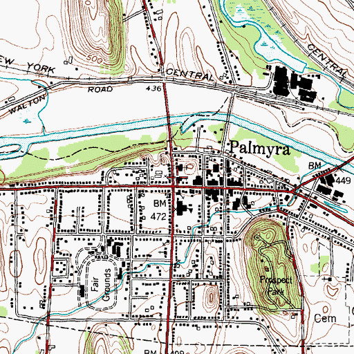 Topographic Map of Palmyra, NY