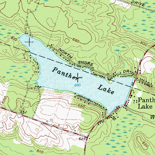 Topographic Map of Panther Lake, NY