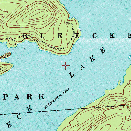 Topographic Map of Peck Lake, NY
