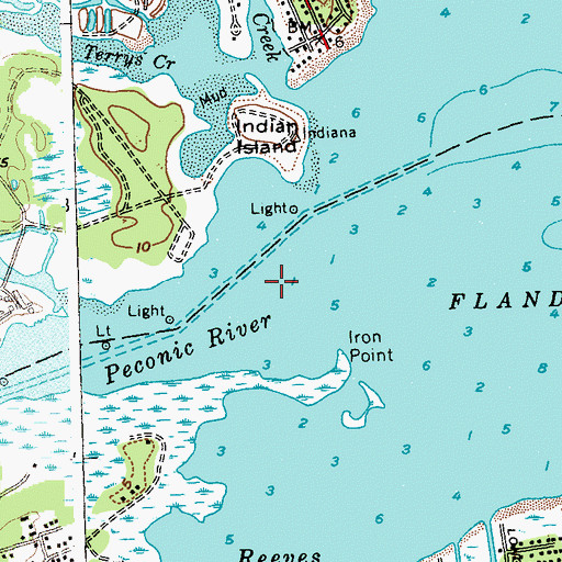 Topographic Map of Peconic River, NY