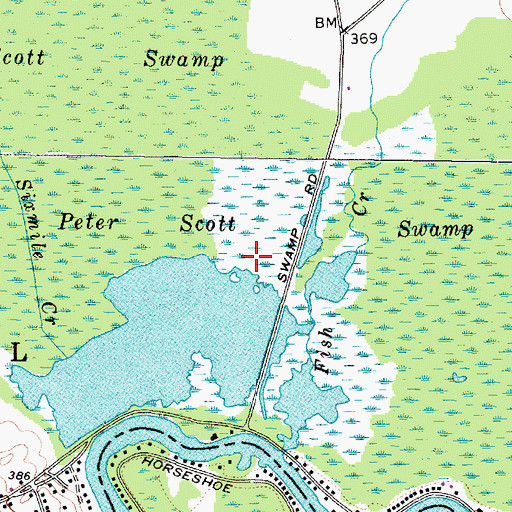 Topographic Map of Peter Scott Swamp, NY
