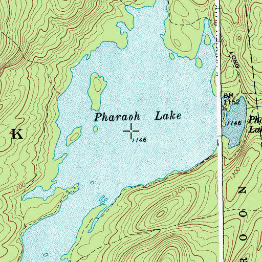 Topographic Map of Pharoah Lake, NY