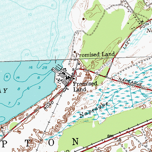 Topographic Map of Promised Land, NY