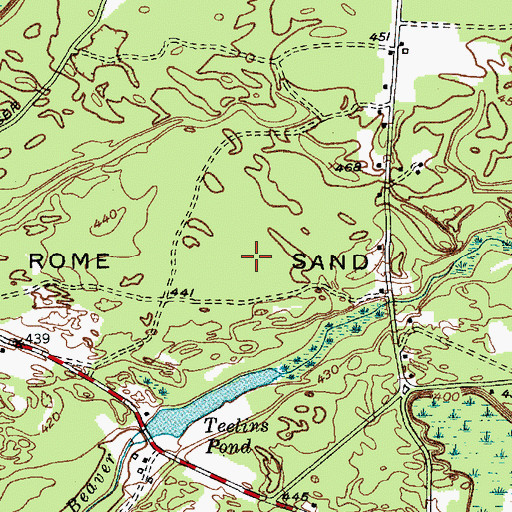 Topographic Map of Rome Sand Plains, NY