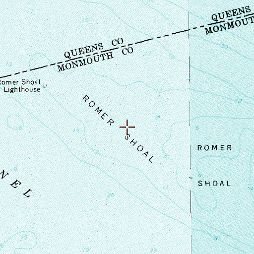 Topographic Map of Romer Shoal, NY