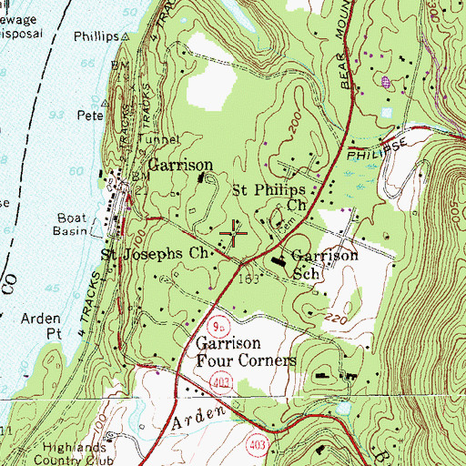 Topographic Map of Saint Josephs Church, NY