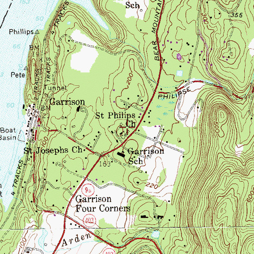 Topographic Map of Saint Philips Church, NY