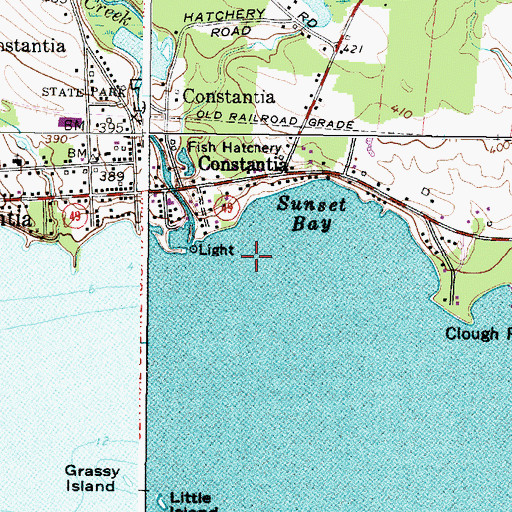 Topographic Map of Scriba Creek, NY