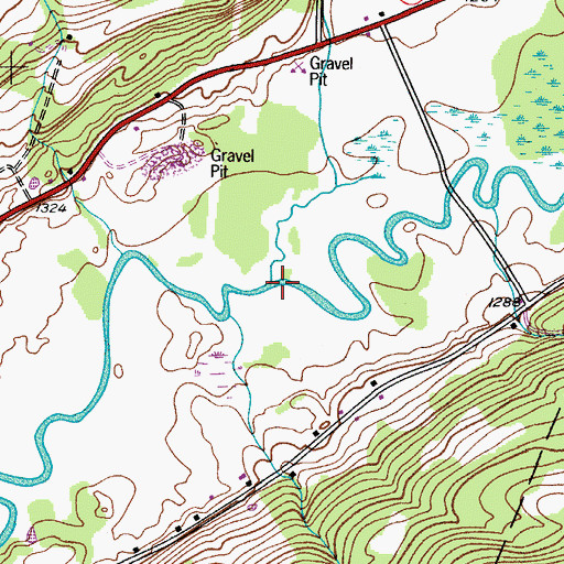 Topographic Map of Shellrock Creek, NY