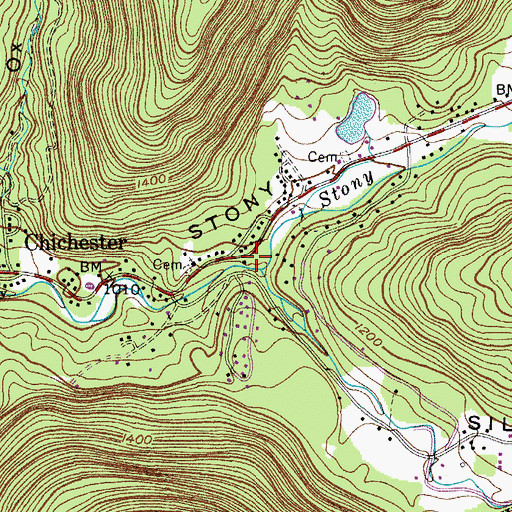 Topographic Map of Silver Hollow, NY