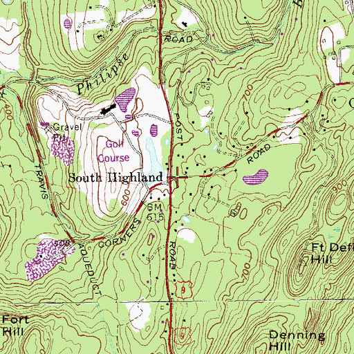 Topographic Map of South Highland, NY