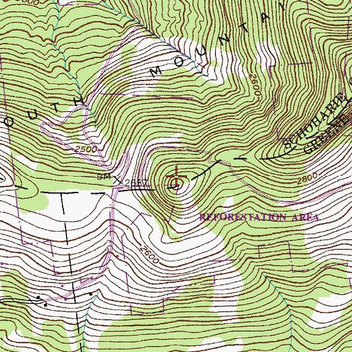 Topographic Map of South Mountain, NY
