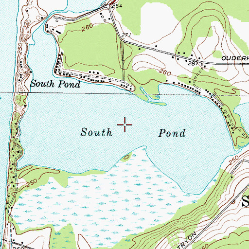 Topographic Map of South Pond, NY