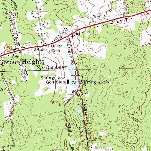 Topographic Map of Spring Lake, NY