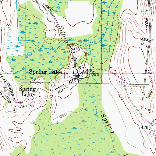 Topographic Map of Spring Lake, NY