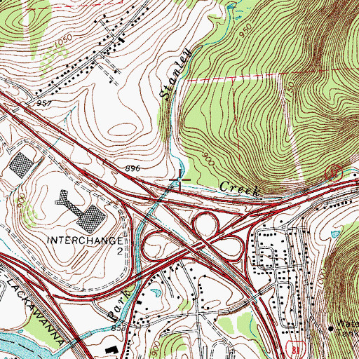 Topographic Map of Stanley Hollow Creek, NY