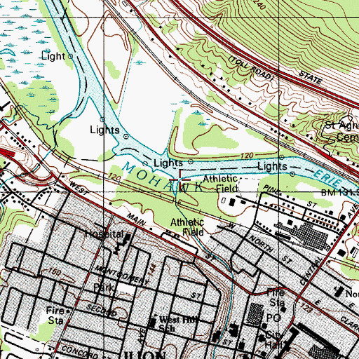 Topographic Map of Steele Creek, NY
