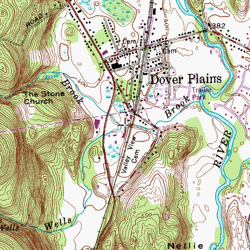 Topographic Map of Stone Church Brook, NY