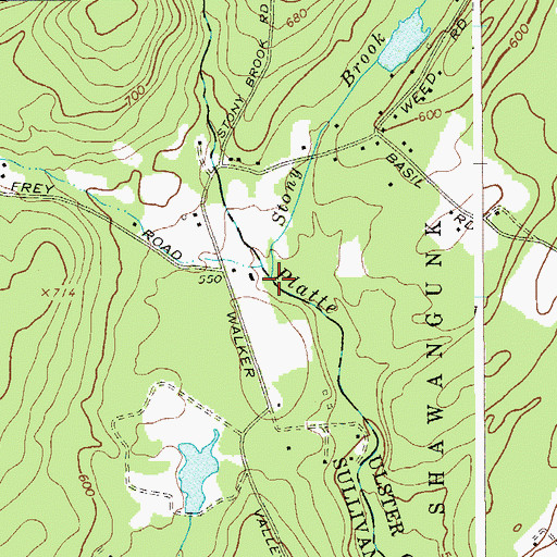Topographic Map of Stony Brook, NY