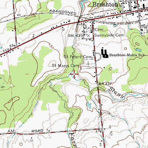 Topographic Map of Stony Brook, NY