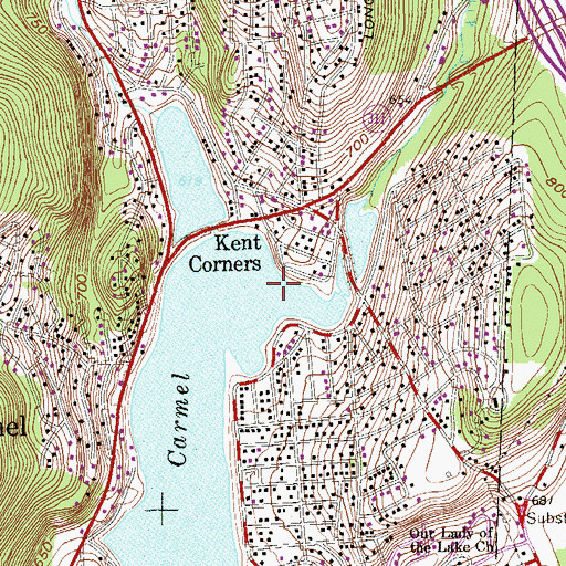 Topographic Map of Stump Pond Stream, NY