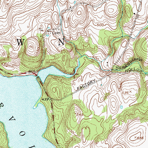 Topographic Map of Sunkauissia Creek, NY
