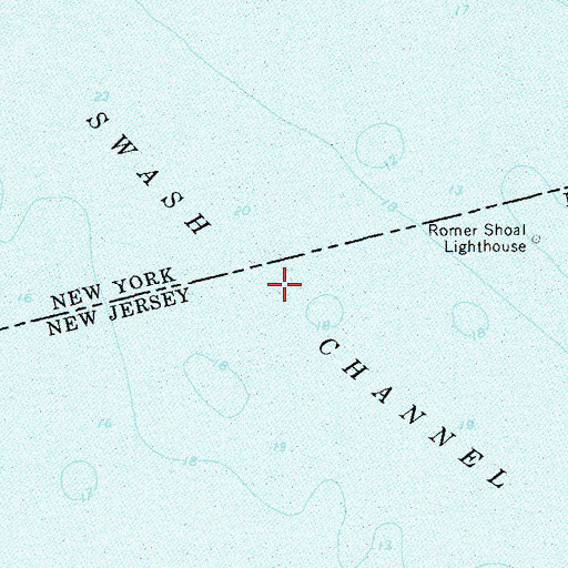 Topographic Map of Swash Channel, NY