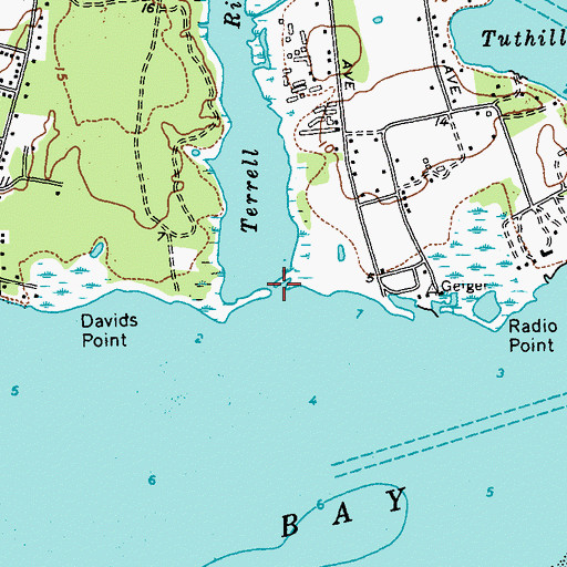 Topographic Map of Terrell River, NY
